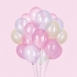 Zestaw balonów lateksowych transparentnych/neonowych.